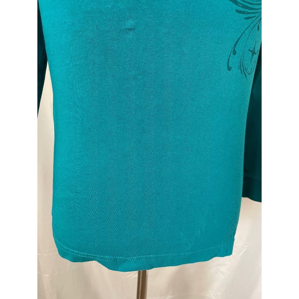 O'Neill Men's Teal Long Sleeve "O'Neill" Front Graphic Tee - Picture 3 of 9